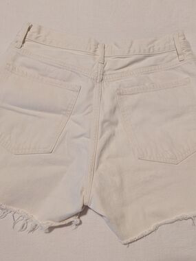 Agolde Dee Cream High-Waist Denim Shorts